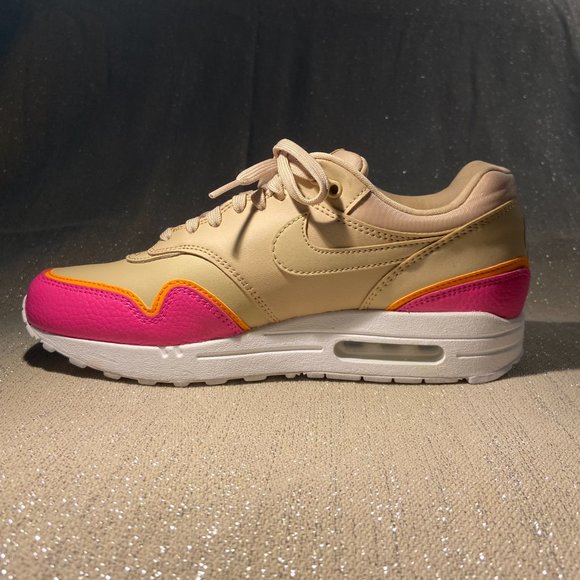 Air Max 1 SE Desert Ore/Laser Fuchsia/Orange Peel - Picture 2 of 9